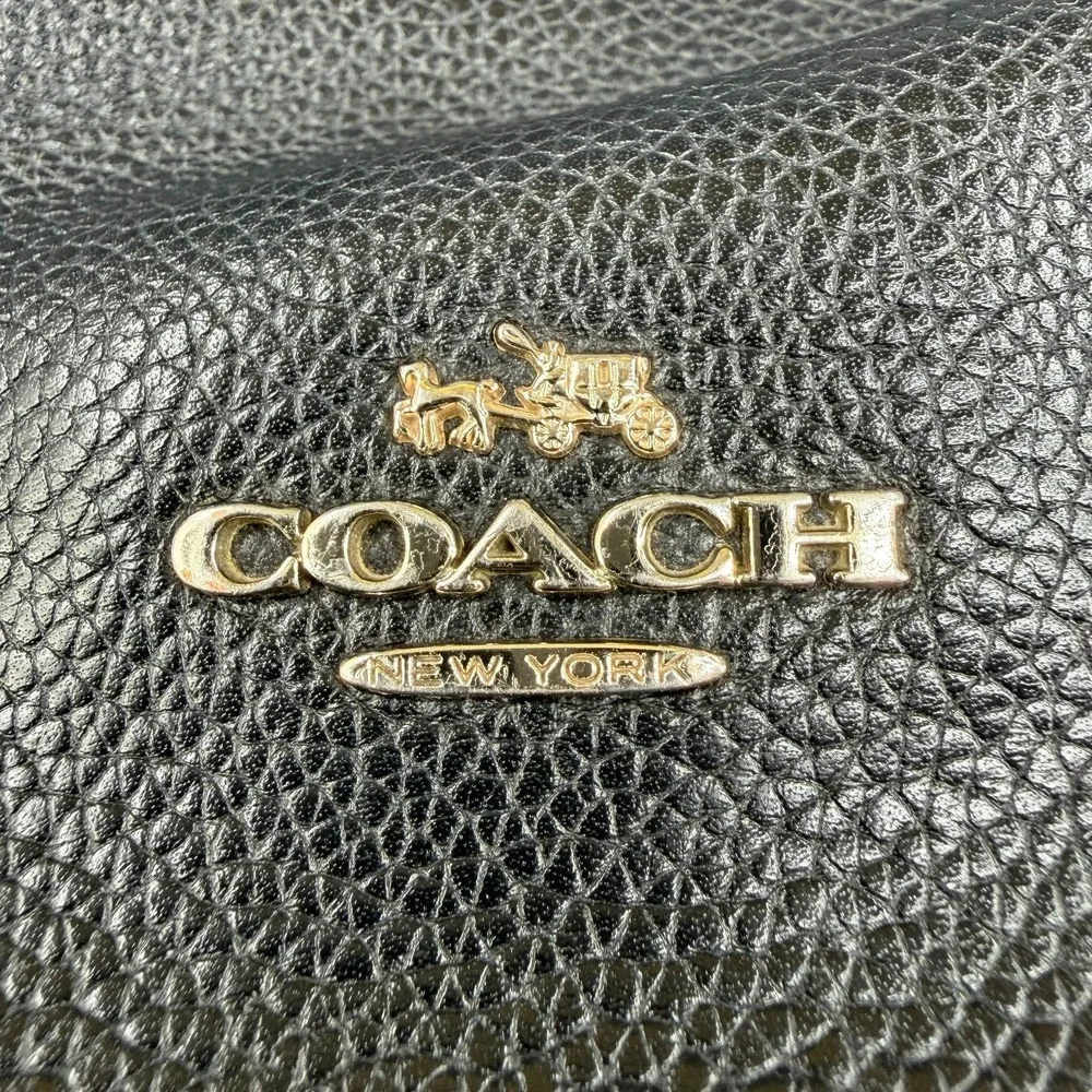 Vintage Coach Edie 31 Black Refined‎ Pebbled Leather Shoulder Slouchy Hobo Bag
